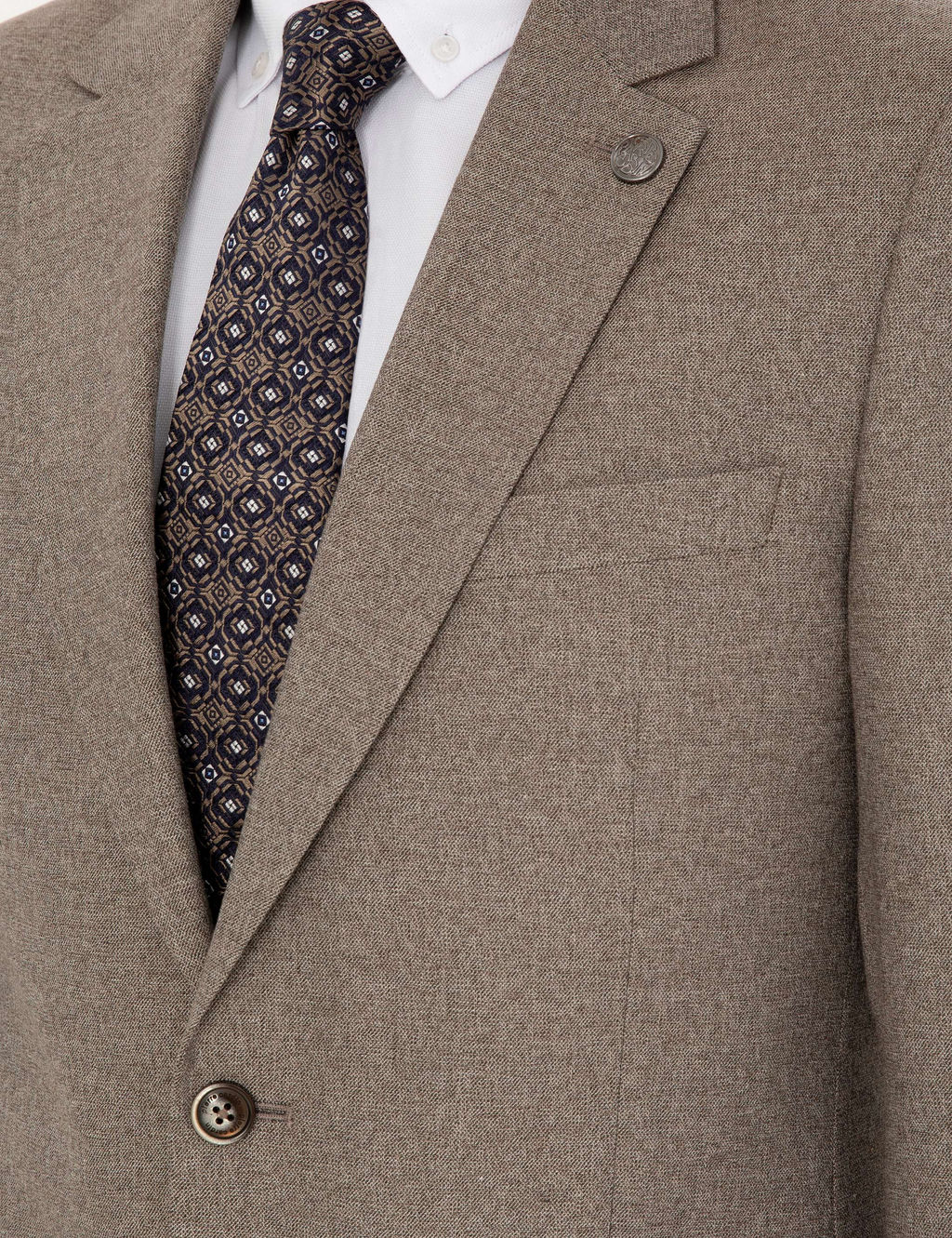 A__k Kahverengi Slim Fit Tak_m Elbise