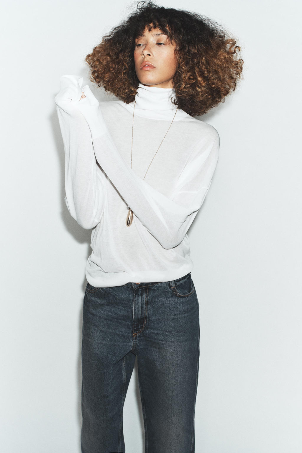 EXTRA-FINE KNIT HIGH NECK JUMPER - Zara фото 2