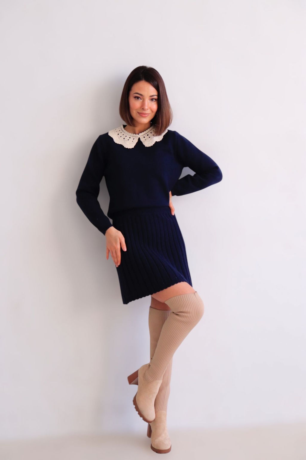 Martichelli Костюм вязаный сине-чёрный фото 6