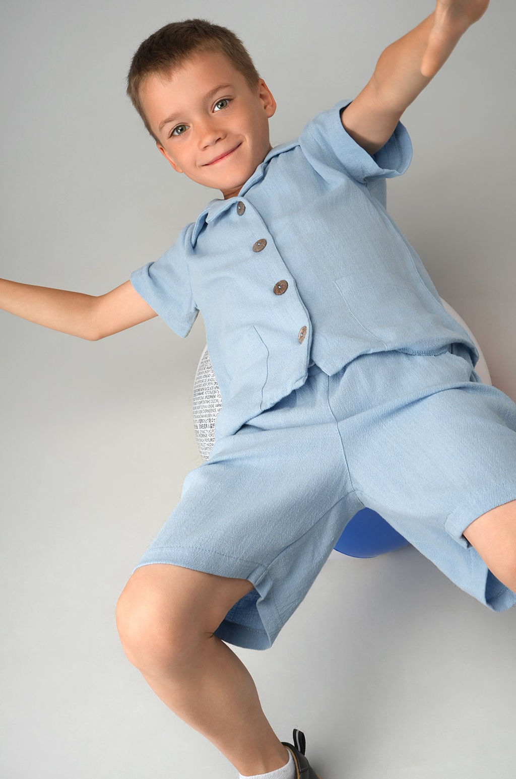 Льняной костюм для мальчика Happyfox
