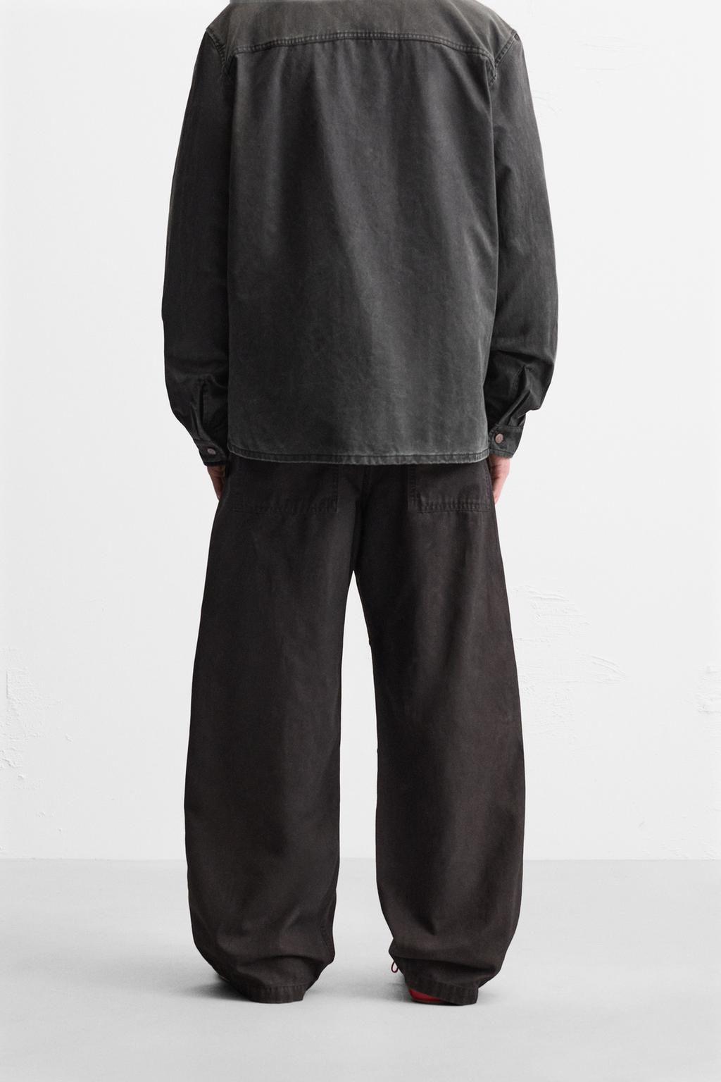 RELAXED FIT FADED TROUSERS - Zara фото 3