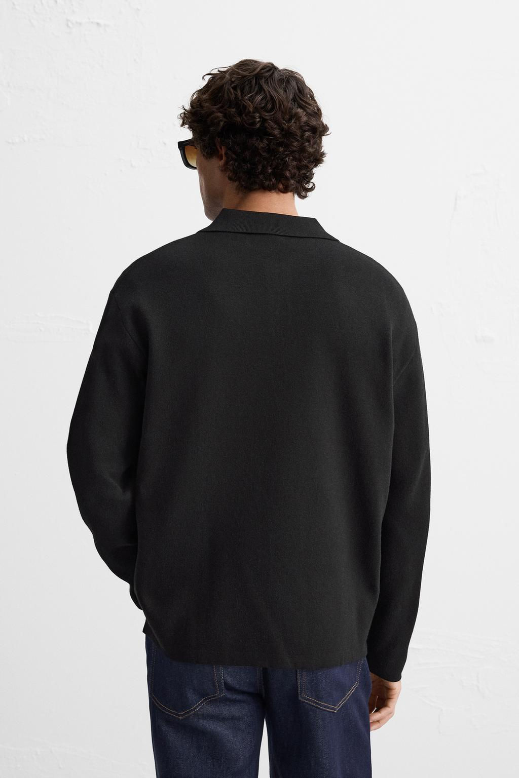 VISCOSE BLEND KNIT POLO SHIRT - Zara фото 5