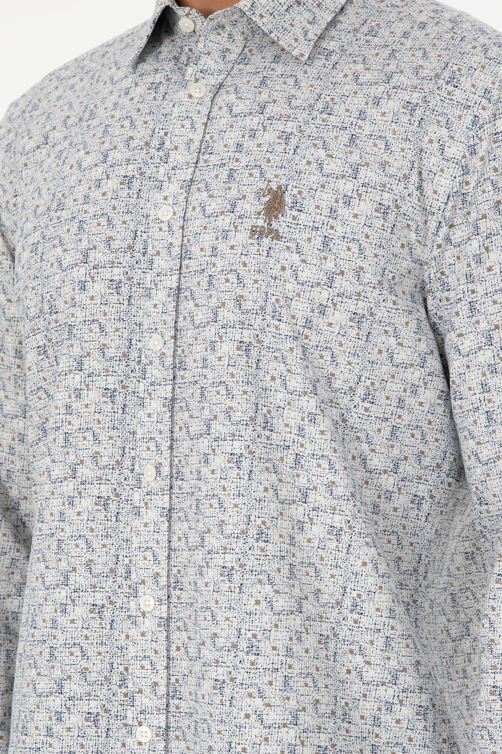 Мужская рубашка с длинным рукавом Stone - U.s. polo assn фото 7