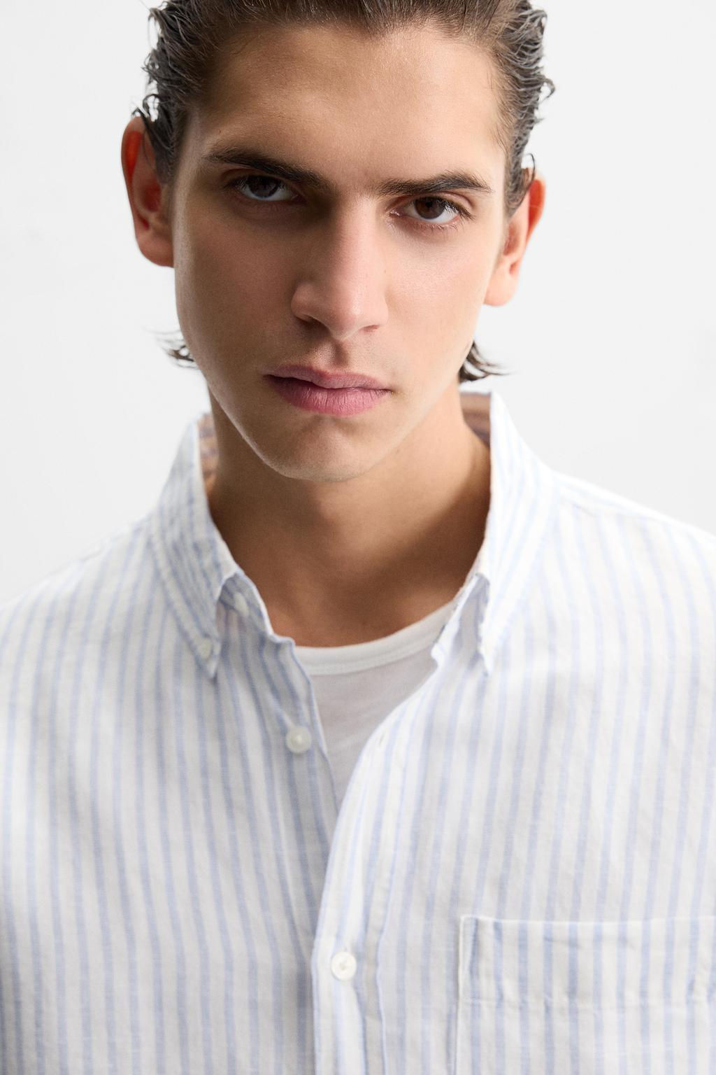 COTTON - LINEN SHIRT - Zara фото 37