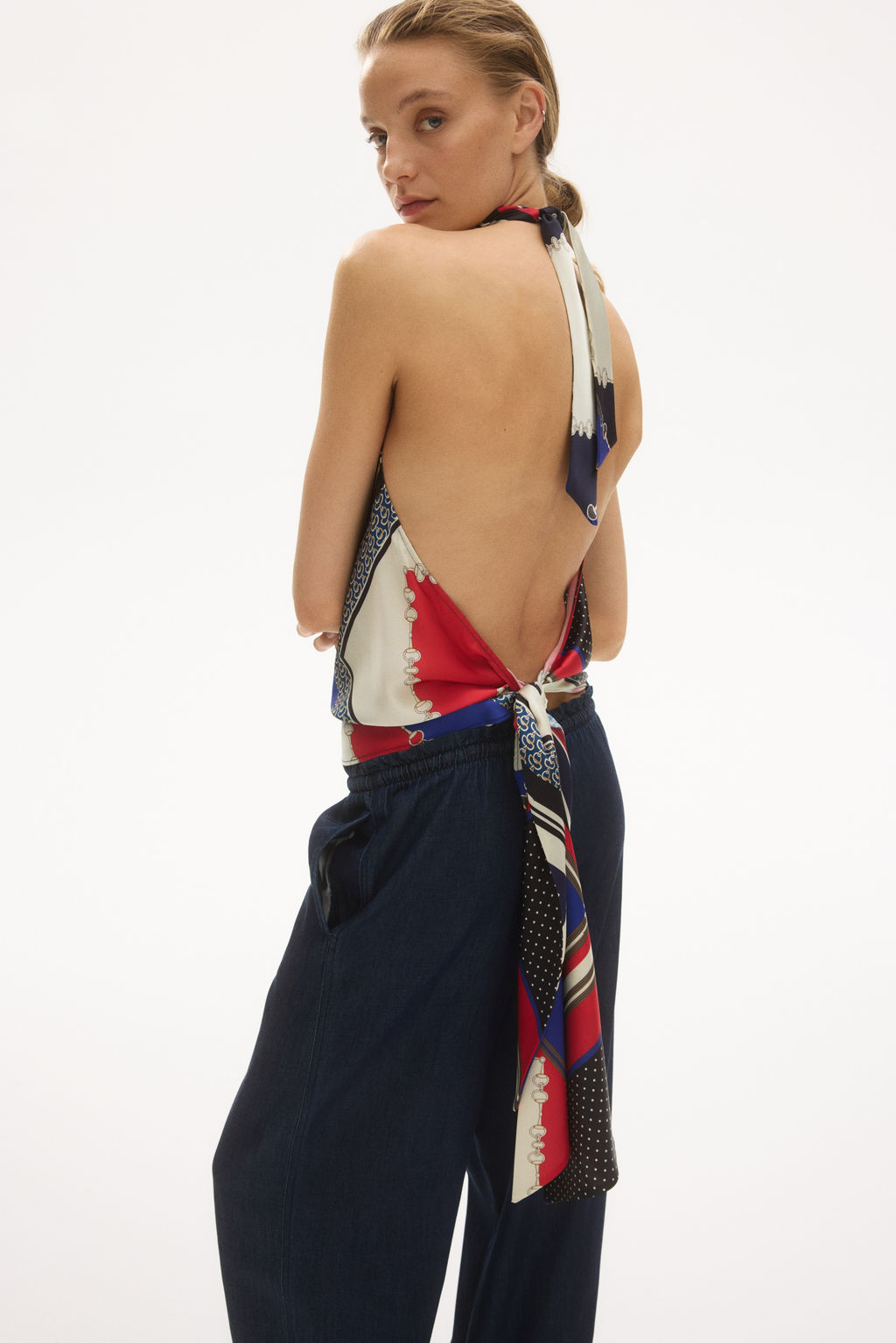 Top halter con escote drapeado - H&m фото 4