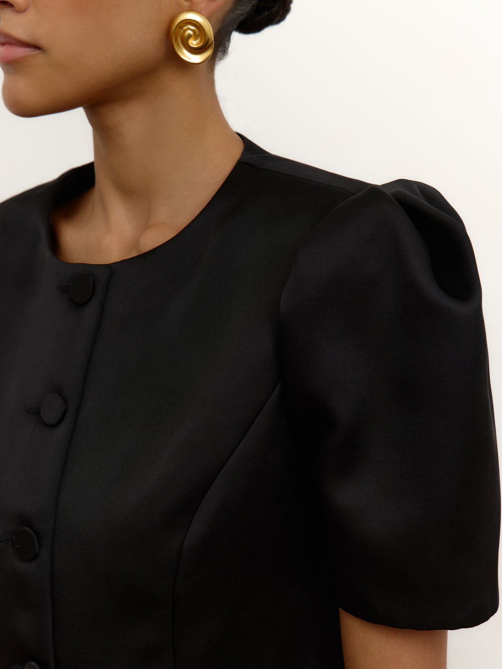 Жакет с объемными рукавами из сатина - Mollis фото 3