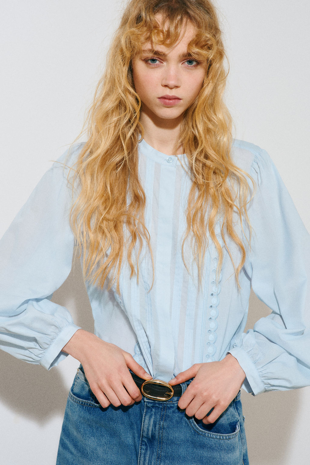 Blusa de algod?n con jaretas - H&m фото 5