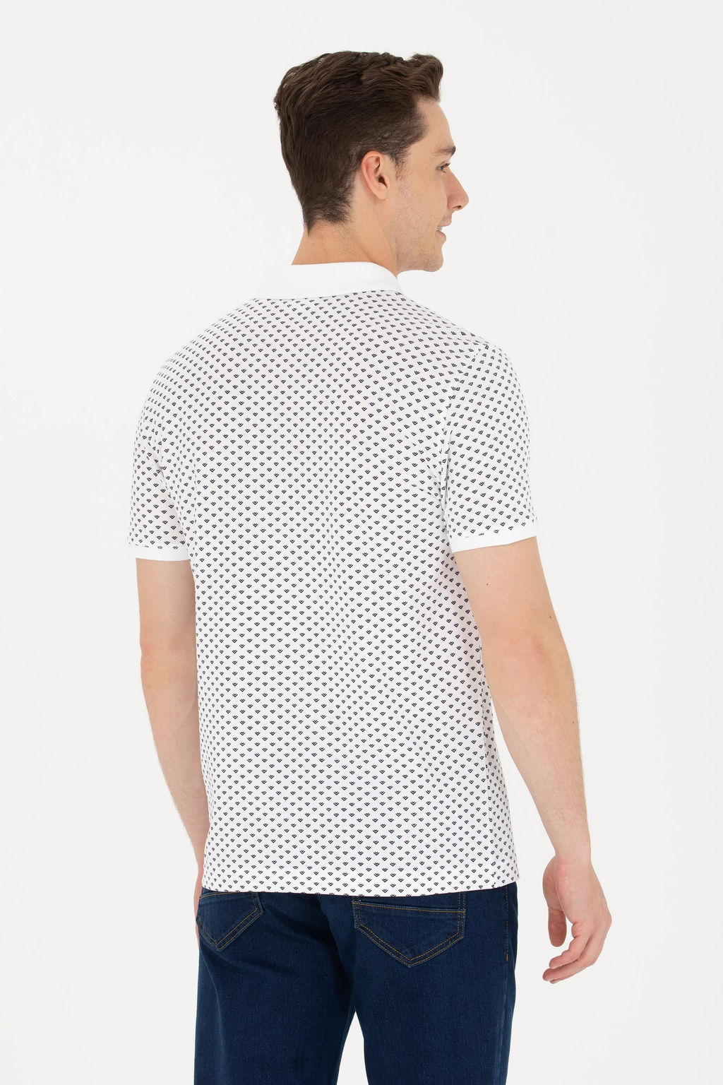 U. S. Polo Assn Мужская белая футболка с воротником-поло - U.s. polo assn фото 5