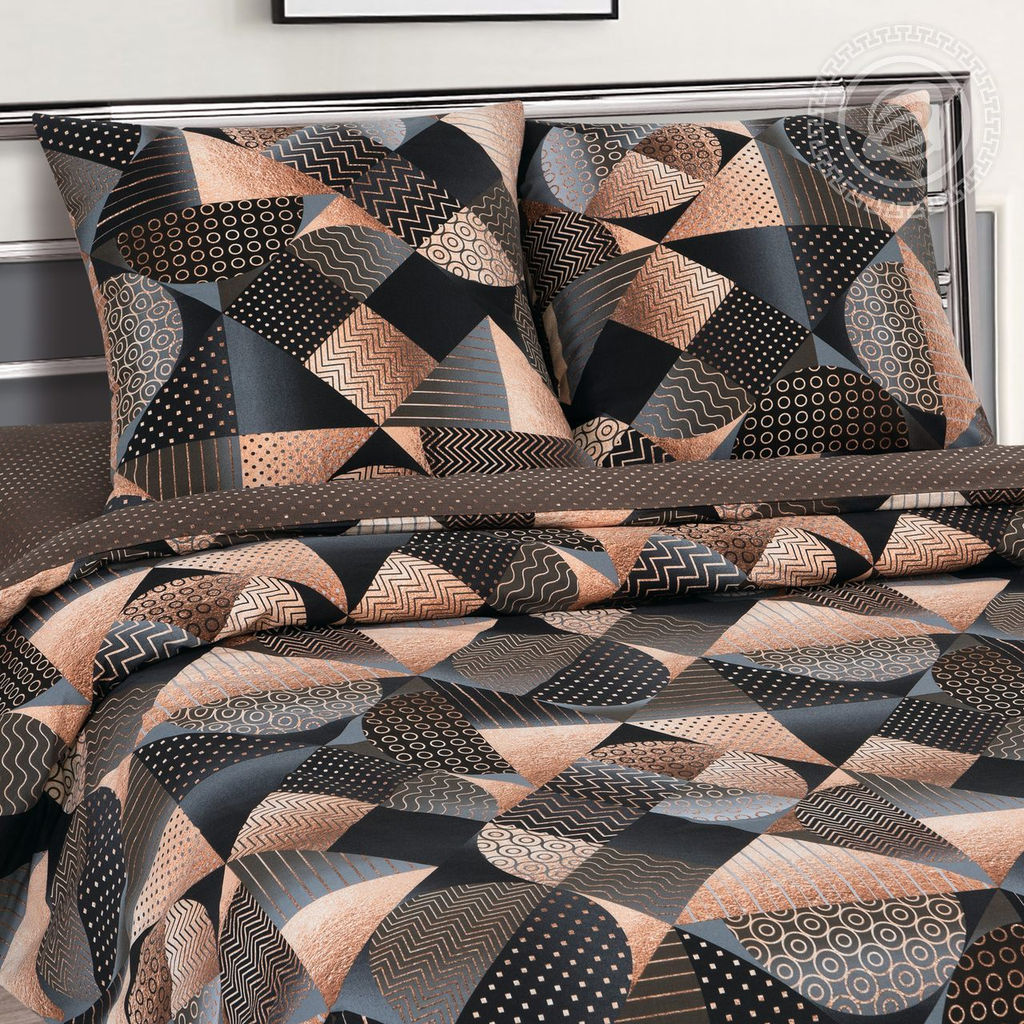 Постельное белье Неаполь (поплин DE LUXE) 2 сп. с Евро/Пододеяльник: 1 шт. - 215*175; Простыня: 1 шт. - 215*240; Наволочка: 2 шт. - 70*70; DE LUXE - Артпостель фото 2