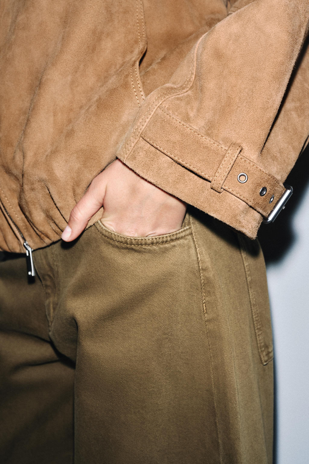 SUEDE LEATHER JACKET ZW COLLECTION LIMITED EDITION - Zara фото 3