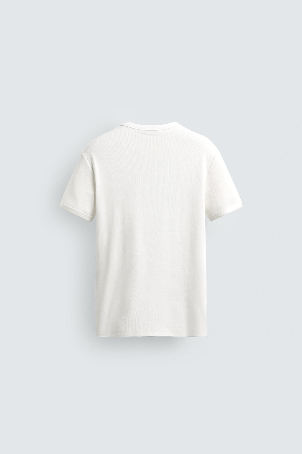 CAMISETA REGULAR FIT RIB / Crudo