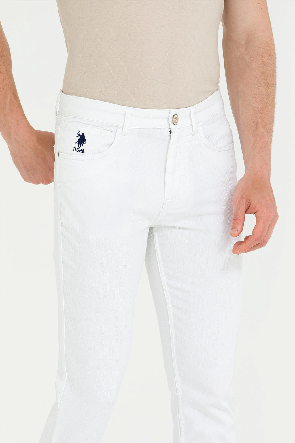 U. S. Polo Assn / Мужские белые брюки из плотной ткани - U.s. polo assn фото 13