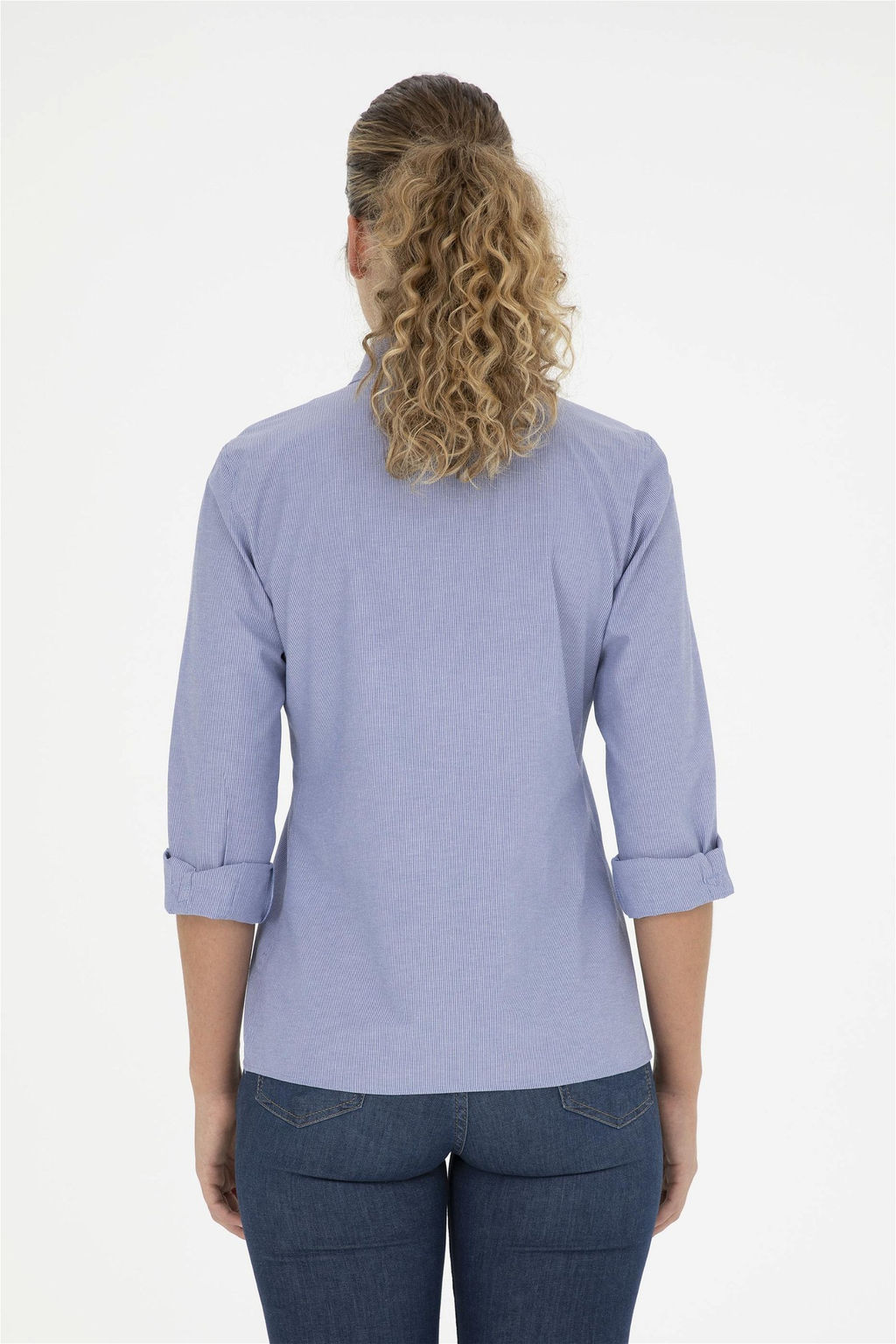 Женская полосатая рубашка с длинным рукавом Saks - U.s. polo assn фото 5