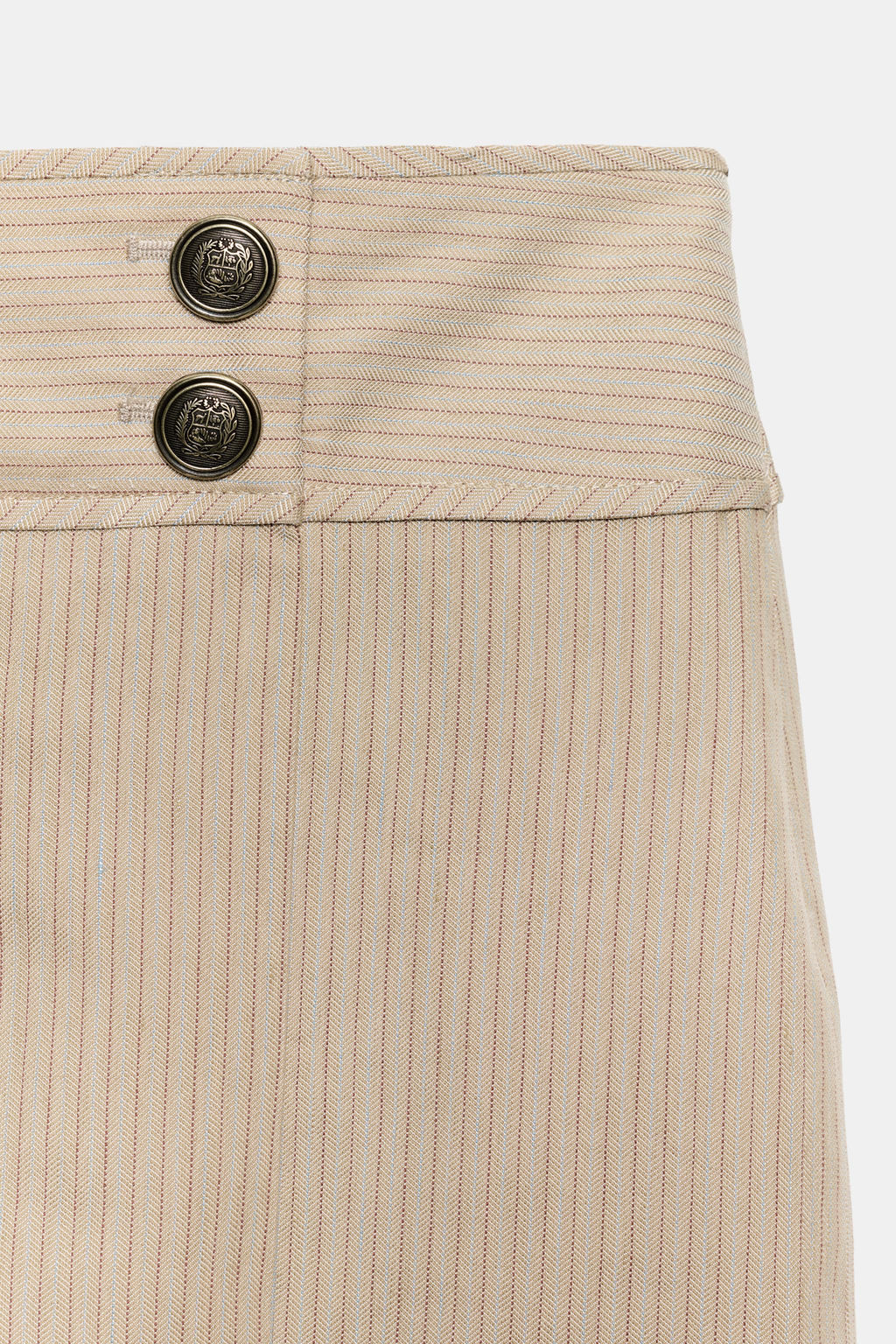 FALDA RECTA RAYAS ZW COLLECTION / Beige - Zara фото 9