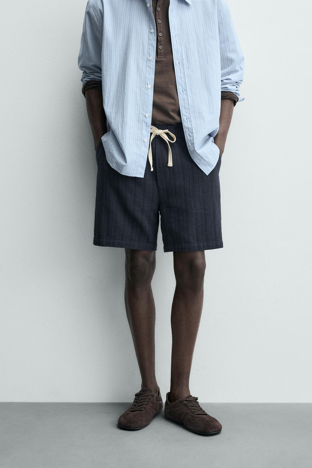 GEOMETRIC JACQUARD BERMUDA SHORTS - Zara фото 2