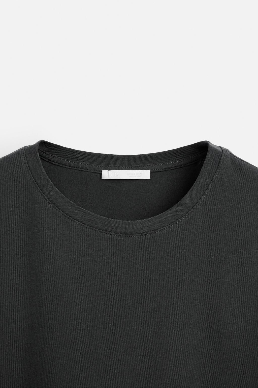 BASIC SLIM FIT T-SHIRT - Zara фото 68