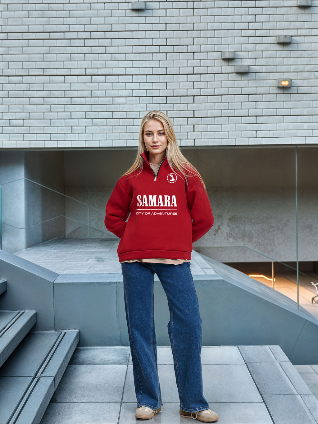 Толстовка женская с зип-воротником Samara - Yollochka фото 6