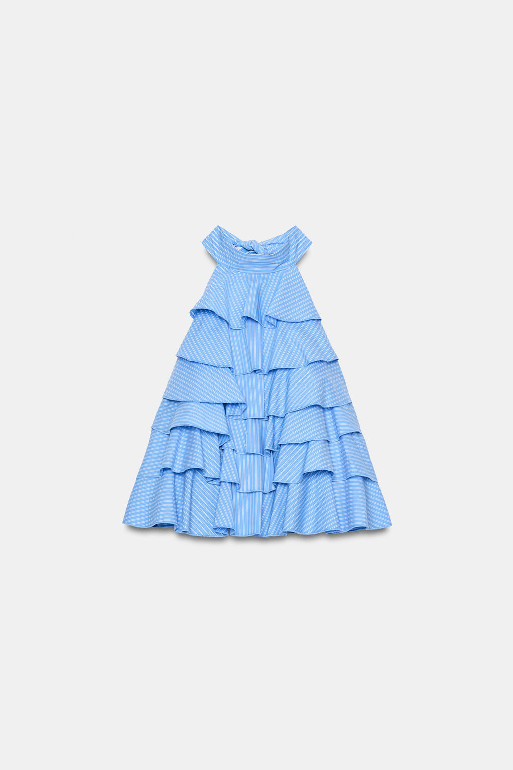TOP POPEL?N VOLANTES RAYAS / Azul tinta - Zara фото 4