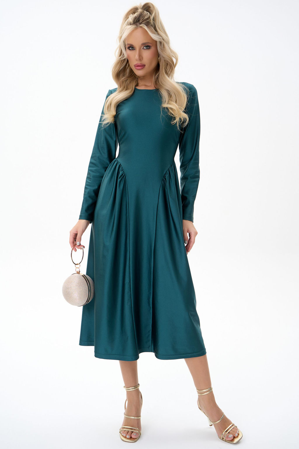 Платье Донна (изумрдный) - Эльза фото 19