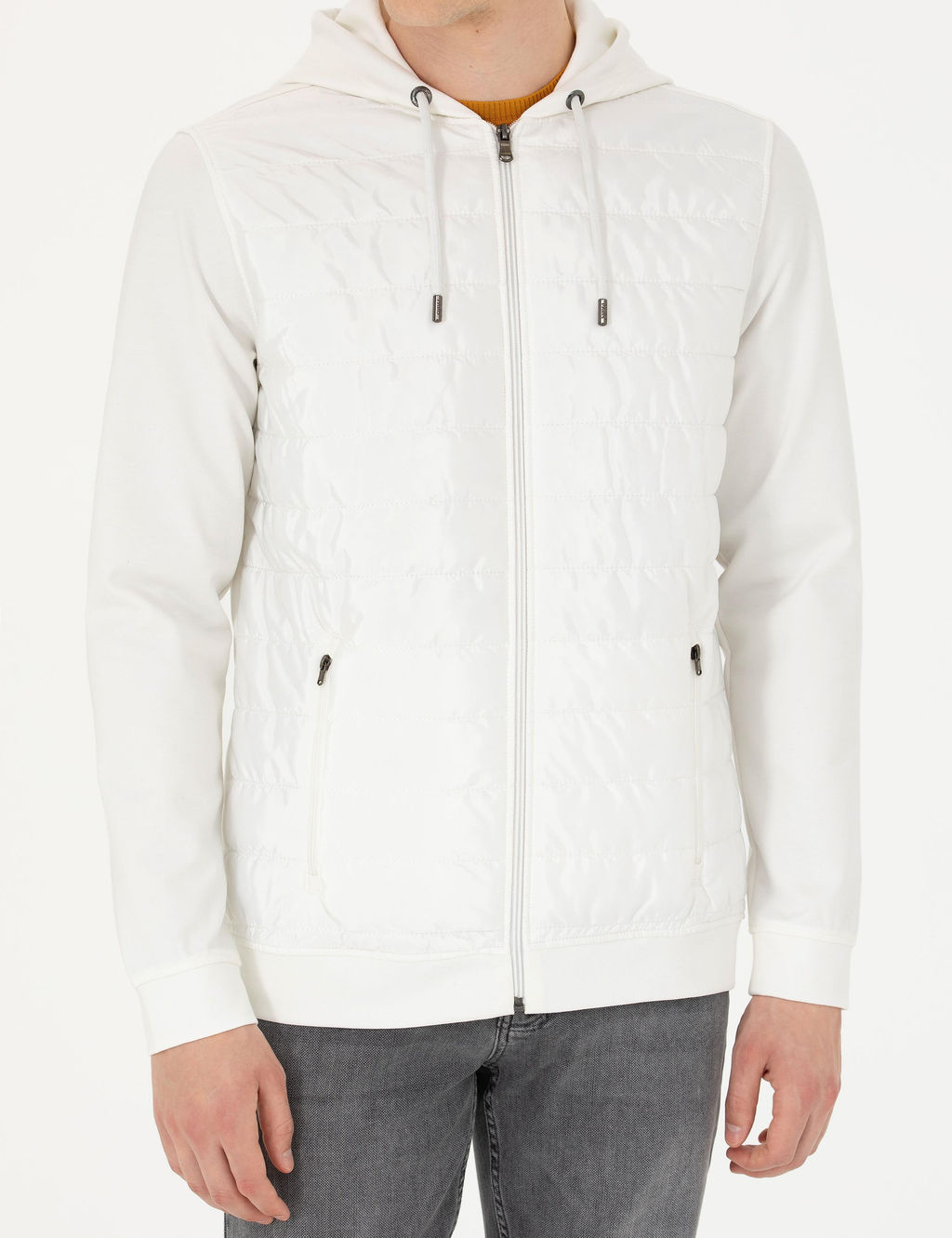 Белый свитшот с капюшоном - Cacharel фото 7