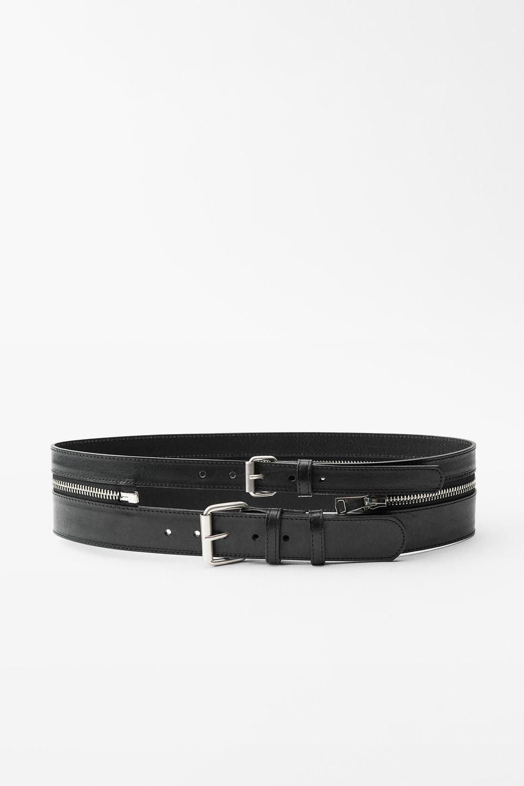 ZIP WAIST BELT WITH DOUBLE BUCKLE - Zara фото 3