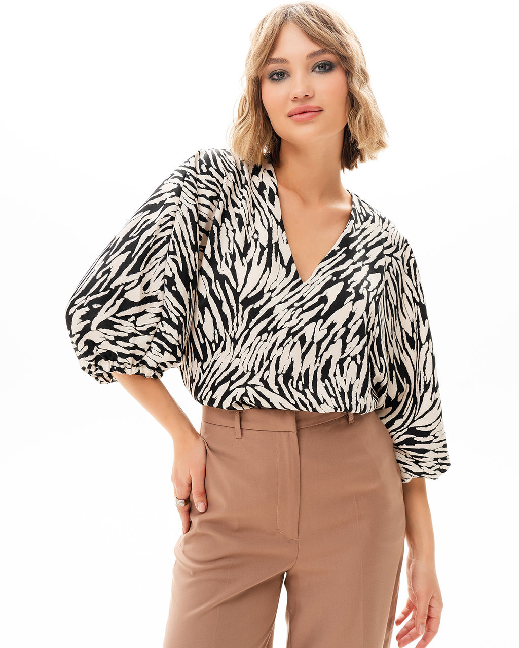 Блузка Японский шёлк с цельнокроеным рукавом - Elena sorti фото 2