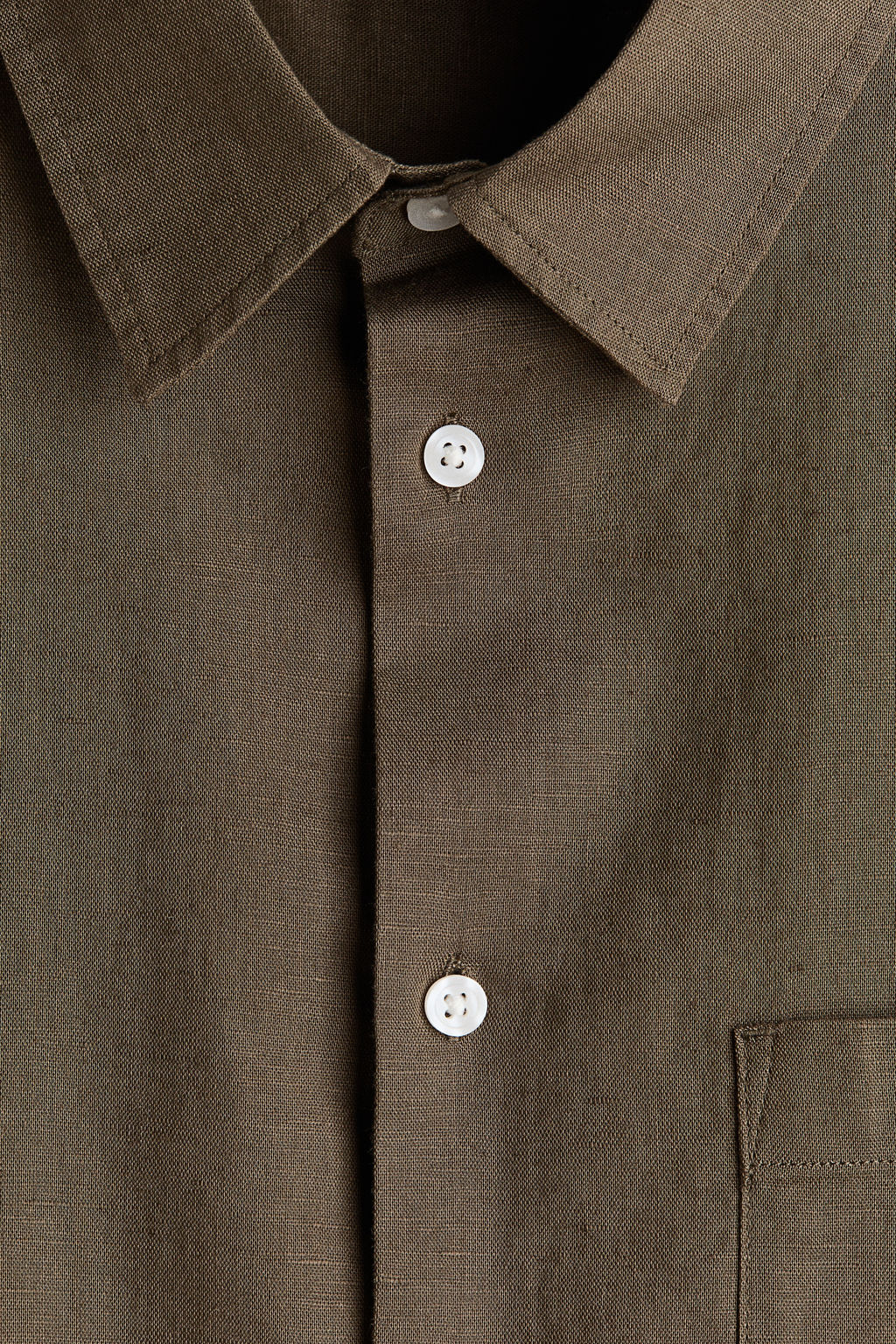 Camisa en mezcla de lino Relaxed Fit - H&m фото 12