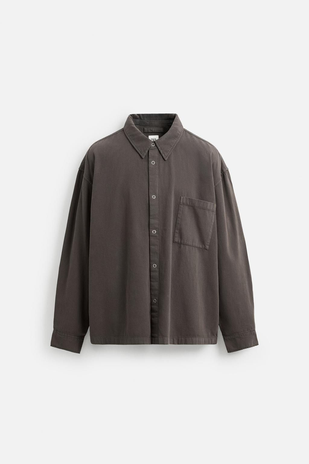 LIGHTWEIGHT DENIM SHIRT - Zara фото 7