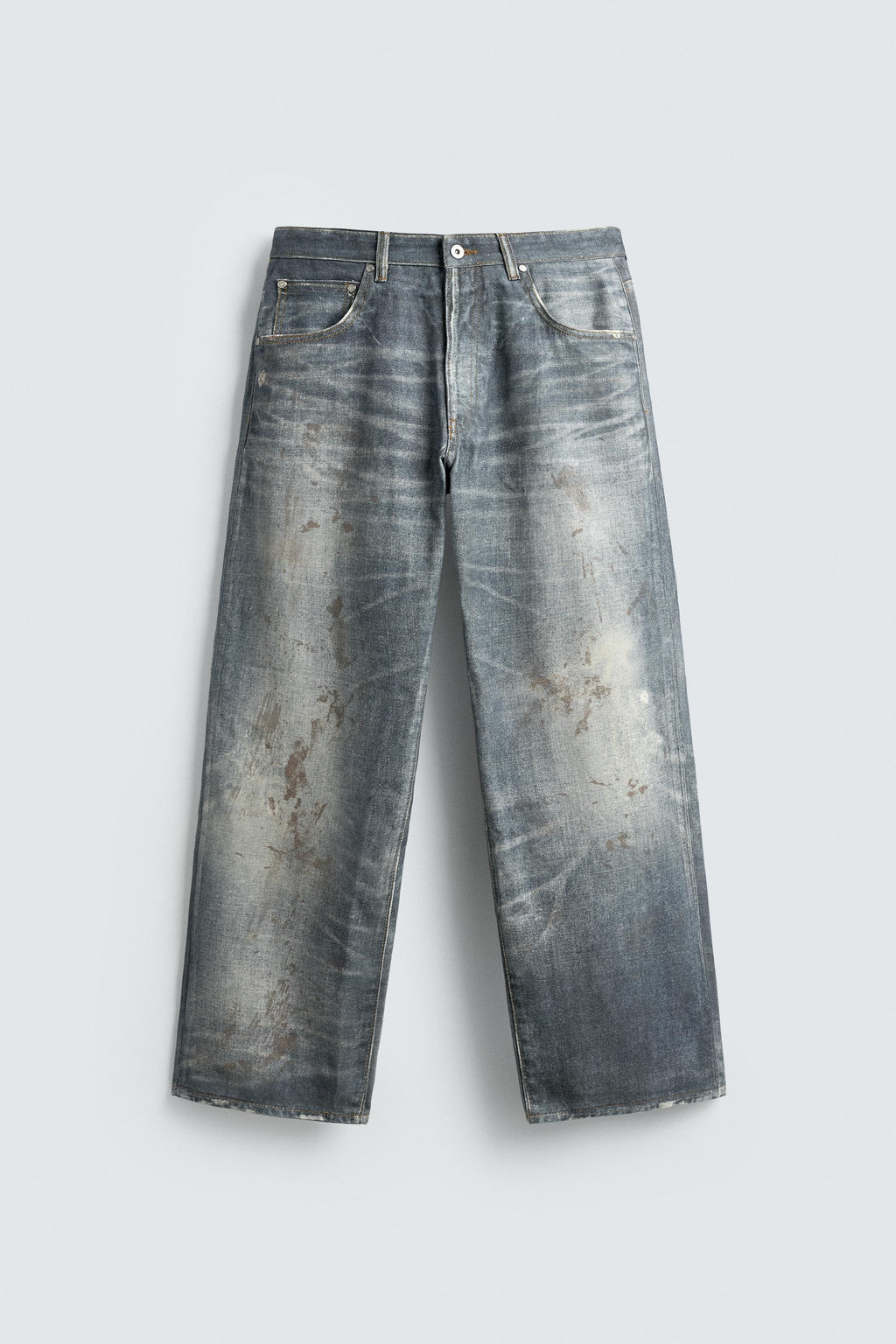 PRINTED BAGGY FIT JEANS