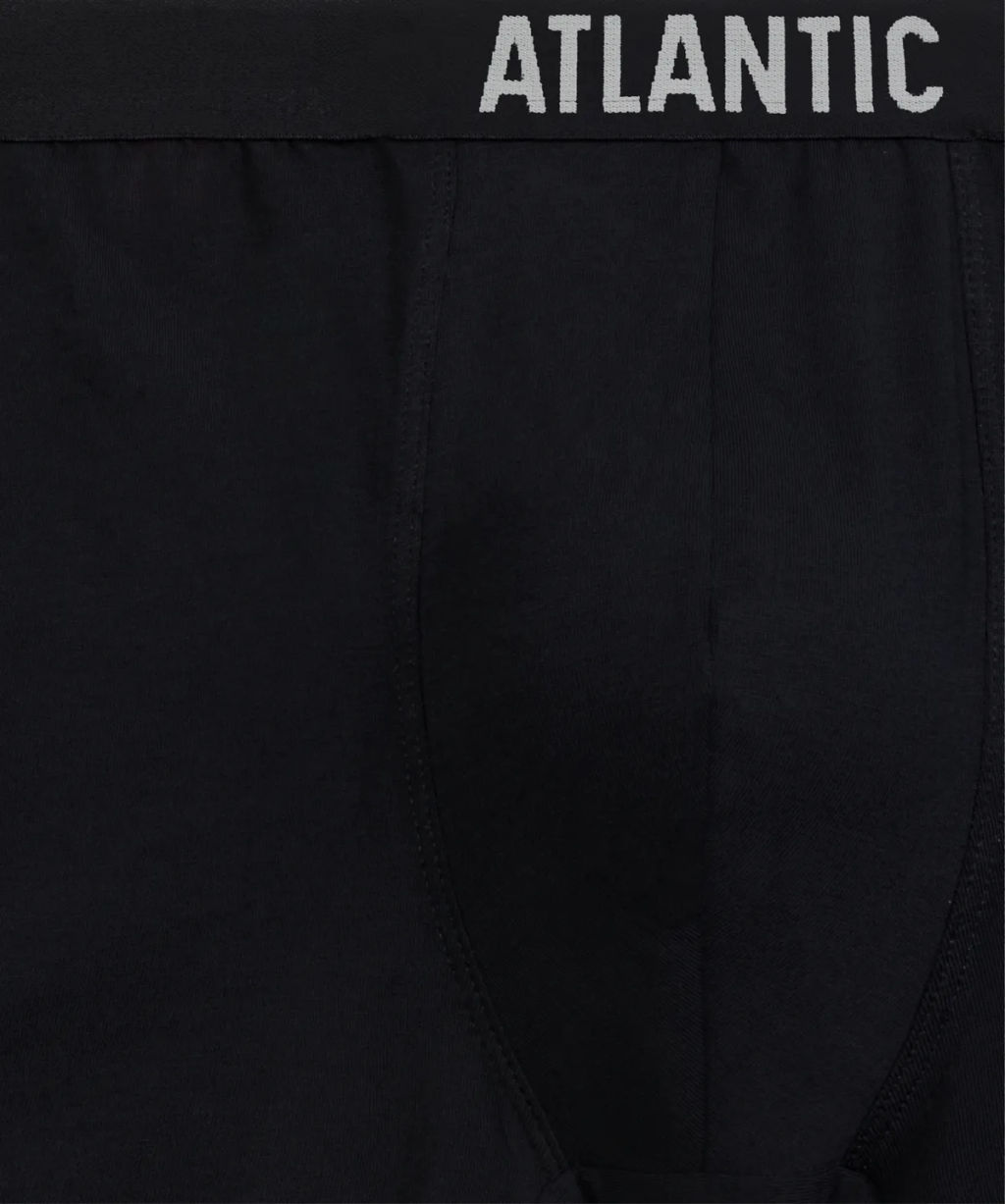 ATLANTIC 3MH-011 Трусы шорты Solid - набор 3 шт. черный + серый меланж + темно-серый меланж  фото 6