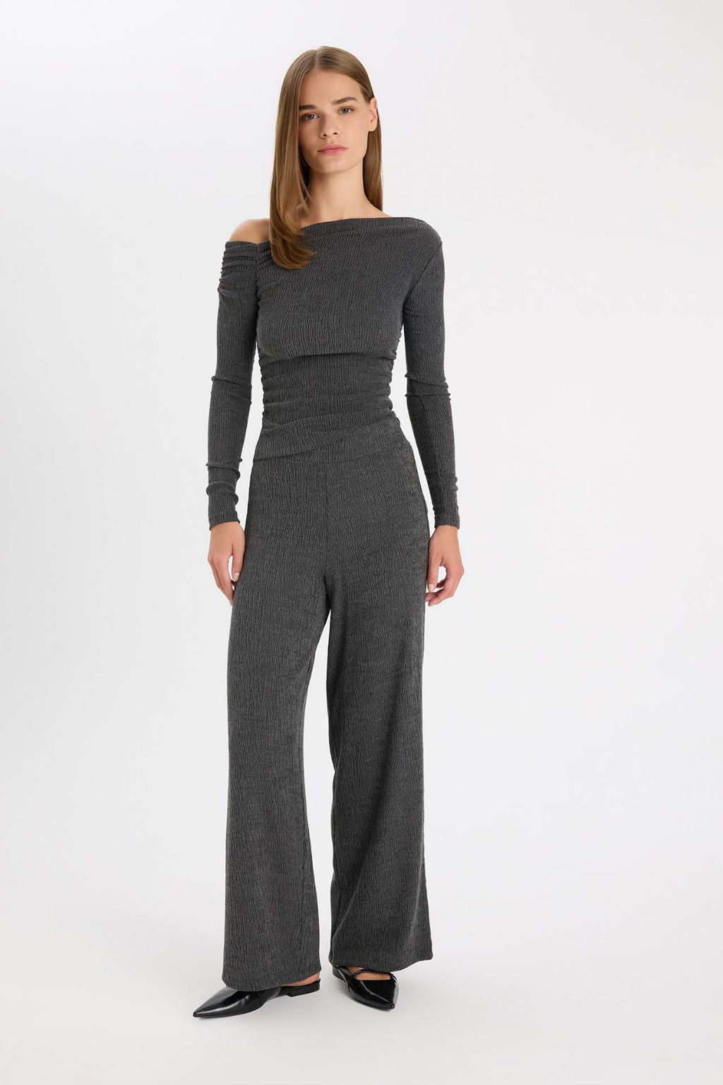 Wide Leg Burumcuk Pantolon - Defacto фото 2