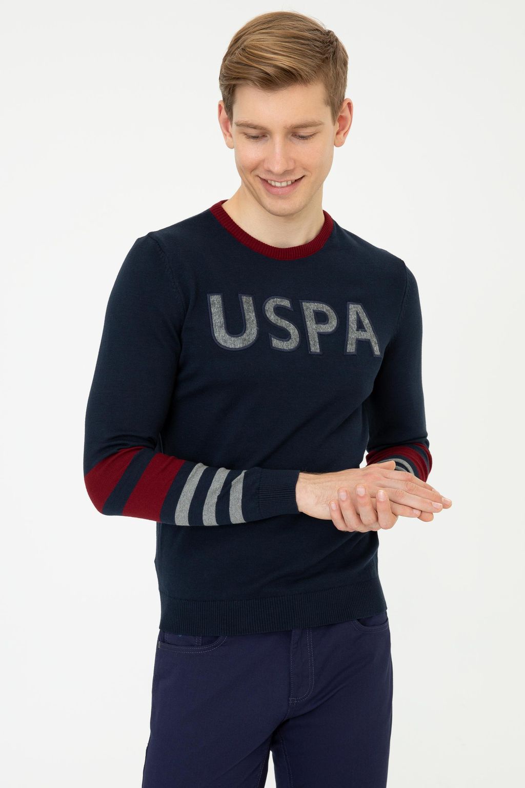 U. S. Polo Assn / Мужской темно-синий свитер - U.s. polo assn фото 3