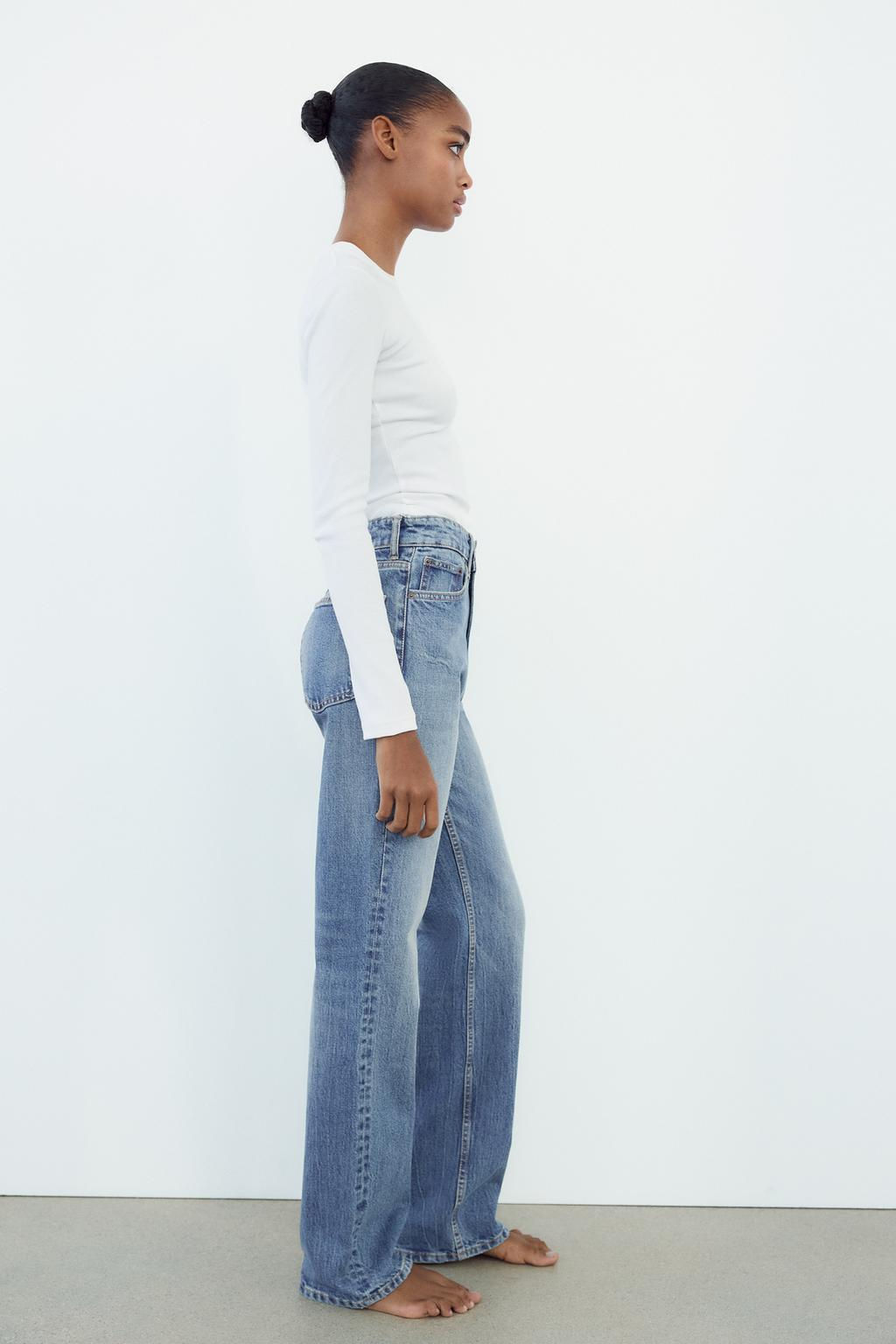 JEANS TRF STRAIGHT COMFORT HIGH WAIST - Zara фото 18