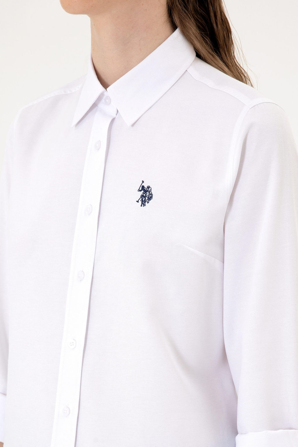 Kad_n Beyaz Uzun Kollu Basic G_mlek Sepette S_rpriz _ndirim - U.s. polo assn фото 7