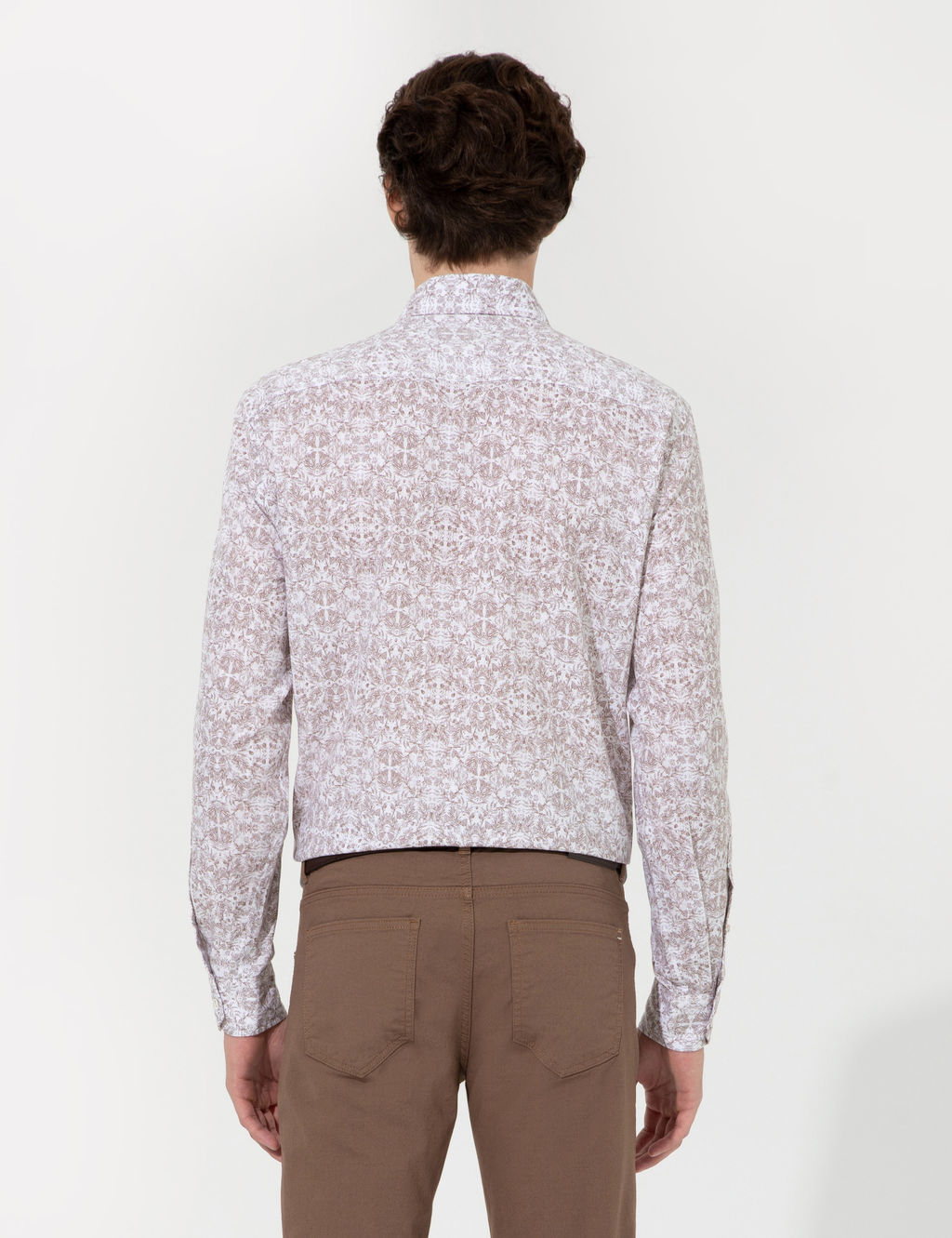 A__k Kahverengi Slim Fit Kanvas Pantolon