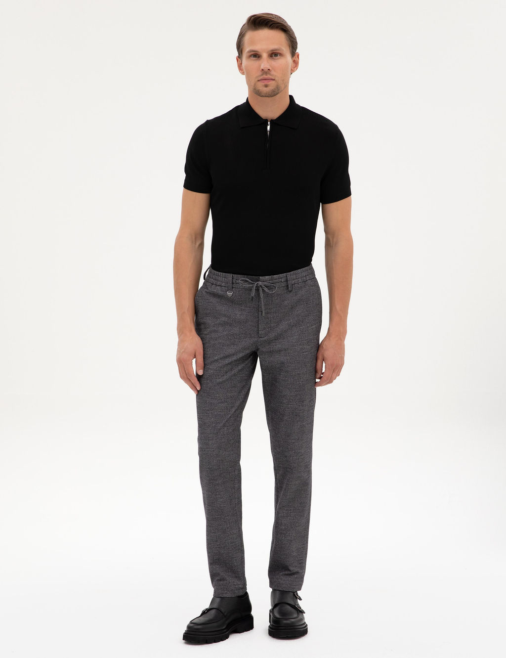 Siyah Slim Fit Kazak - Pierre cardin фото 4