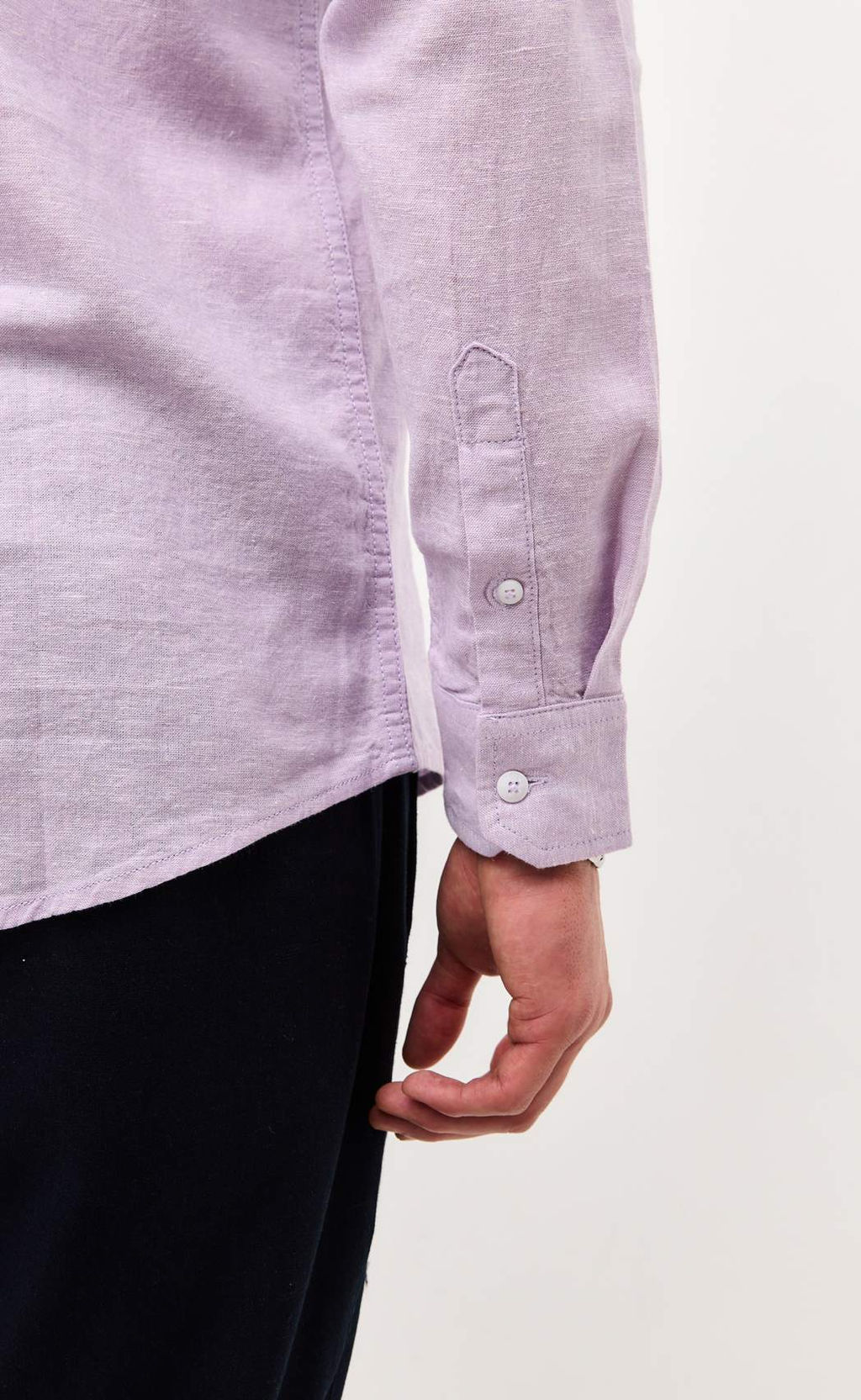 Рубашка д/р лен F111-0450-1 beige