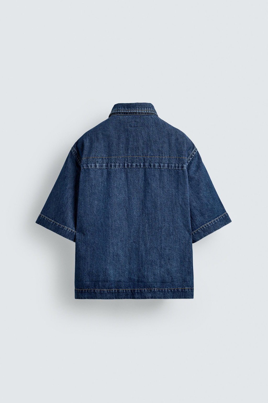 SHORT SLEEVE DENIM SHIRT - Zara фото 9