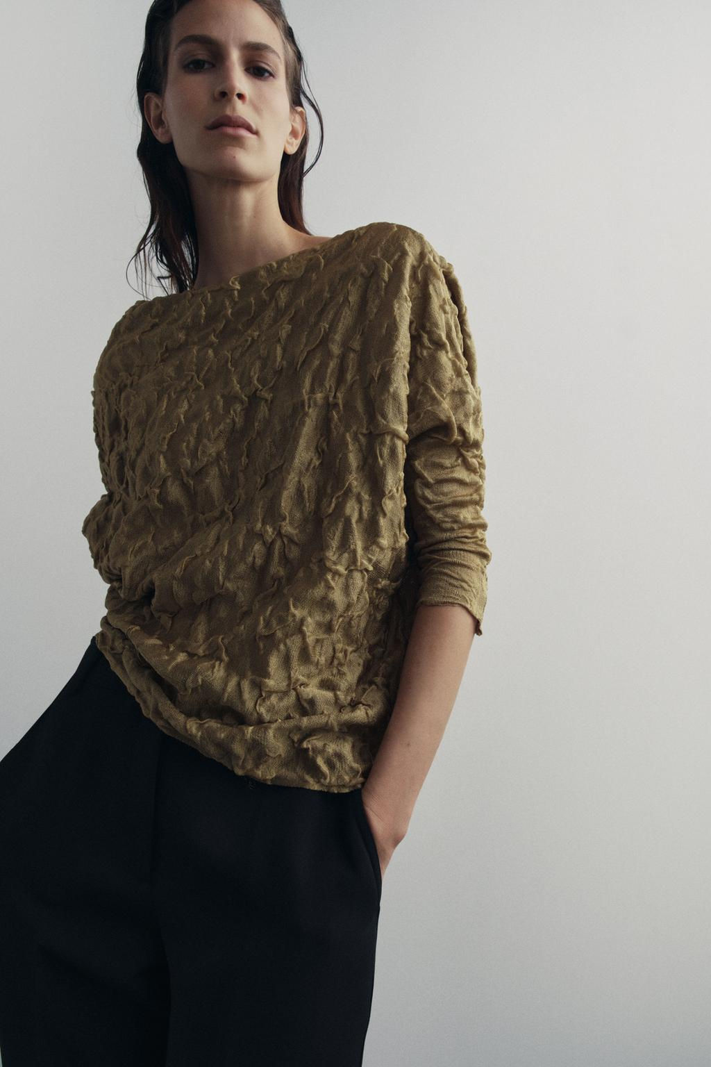 ASYMMETRIC KNIT TOP - Zara фото 2