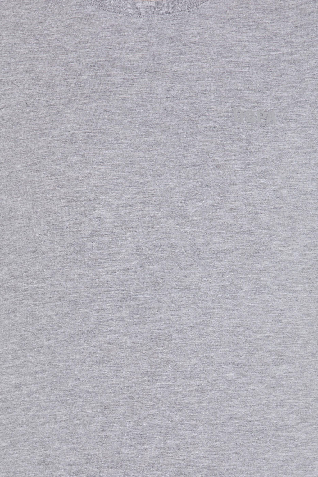 U. S. Polo Assn Мужская серая меланжевая базовая футболка с круглым вырезом - U.s. polo assn фото 6