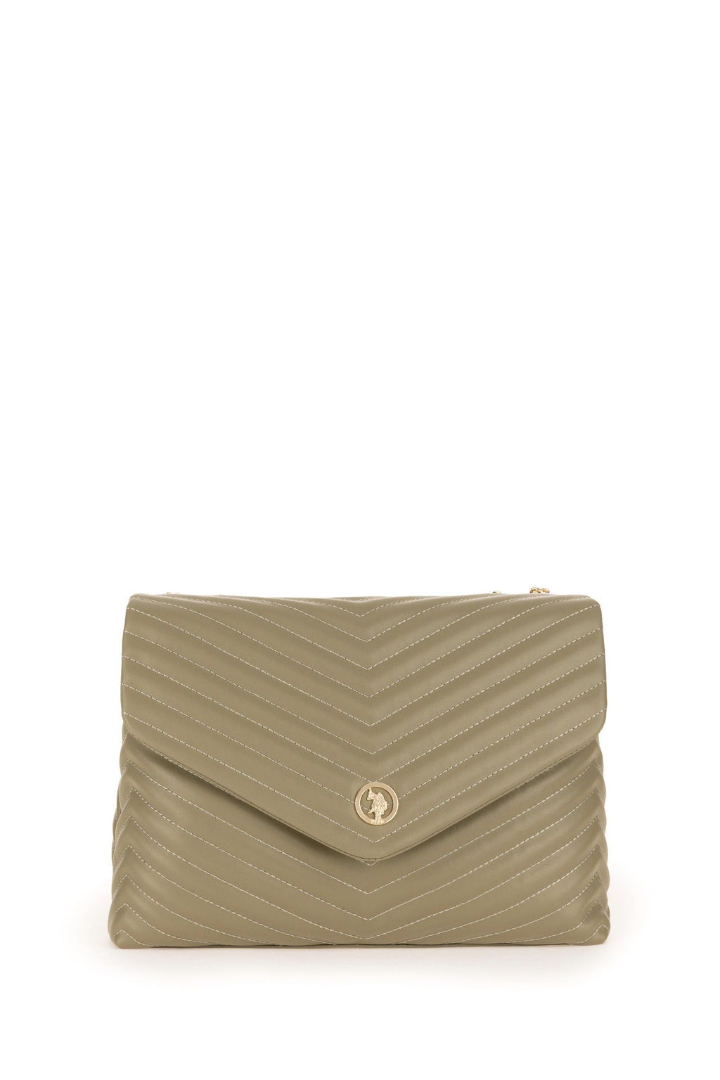 Женская сумка через плечо цвета хаки с цепочкой на ремне Неожиданная скидка в корзине - U.s. polo assn фото 3