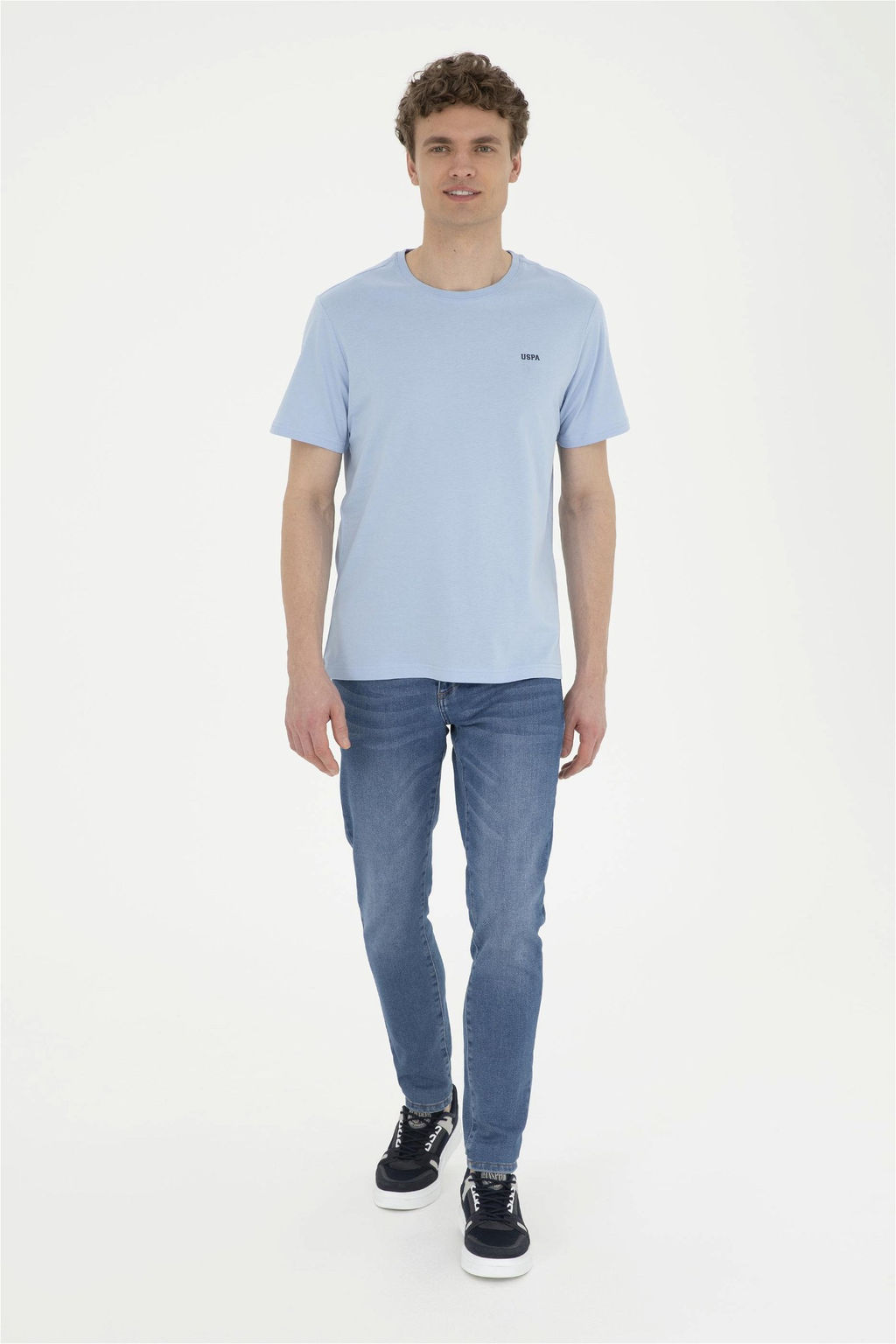 U. S. Polo Assn / Мужская голубая базовая футболка - U.s. polo assn фото 4