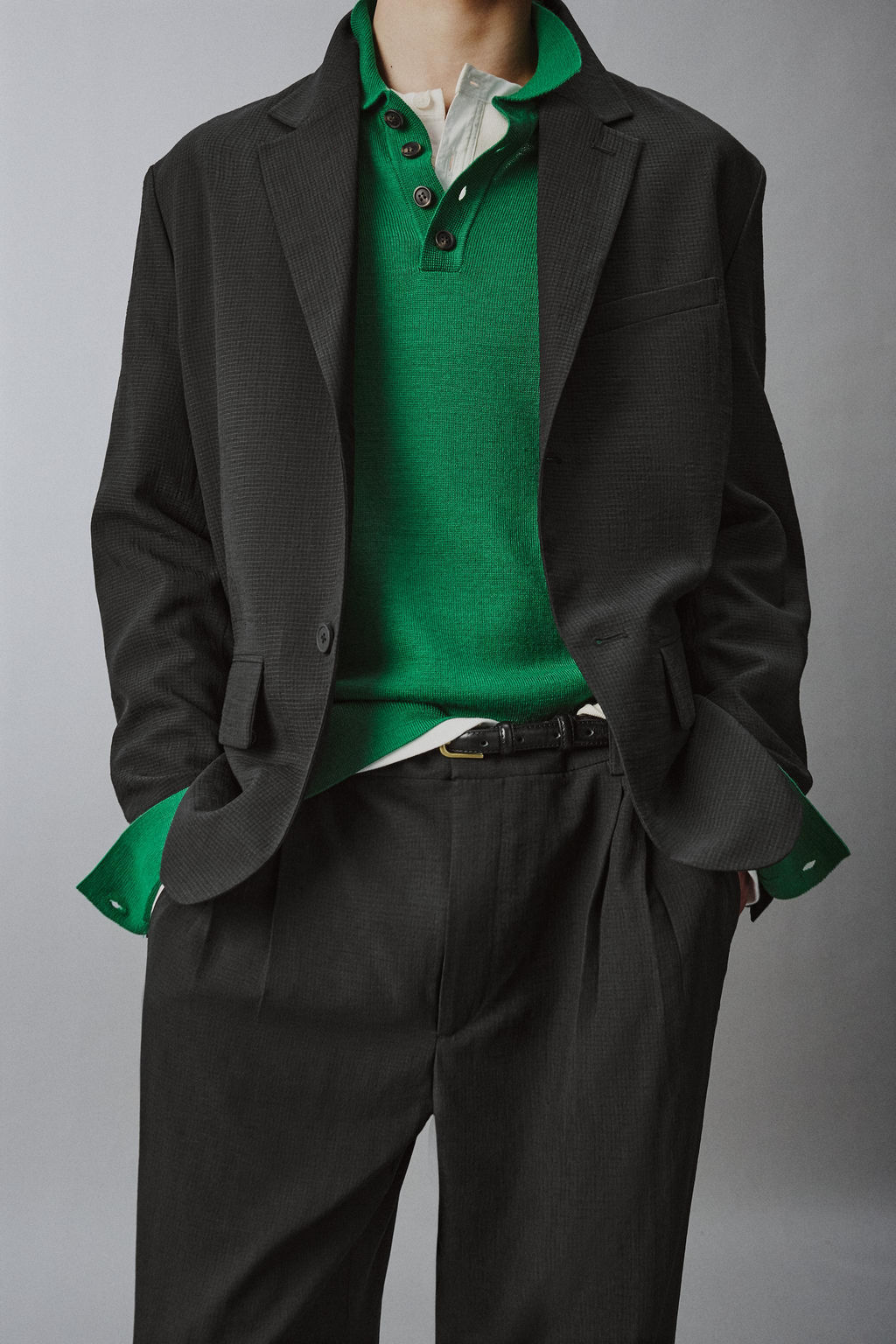 PANTAL?N TRAJE RELAXED FIT / Antracita oscuro - Zara фото 6