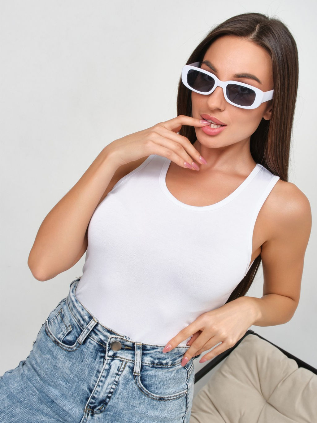 Майка топ Вискоза 95%, лайкра 5% - Ивассорти фото 79