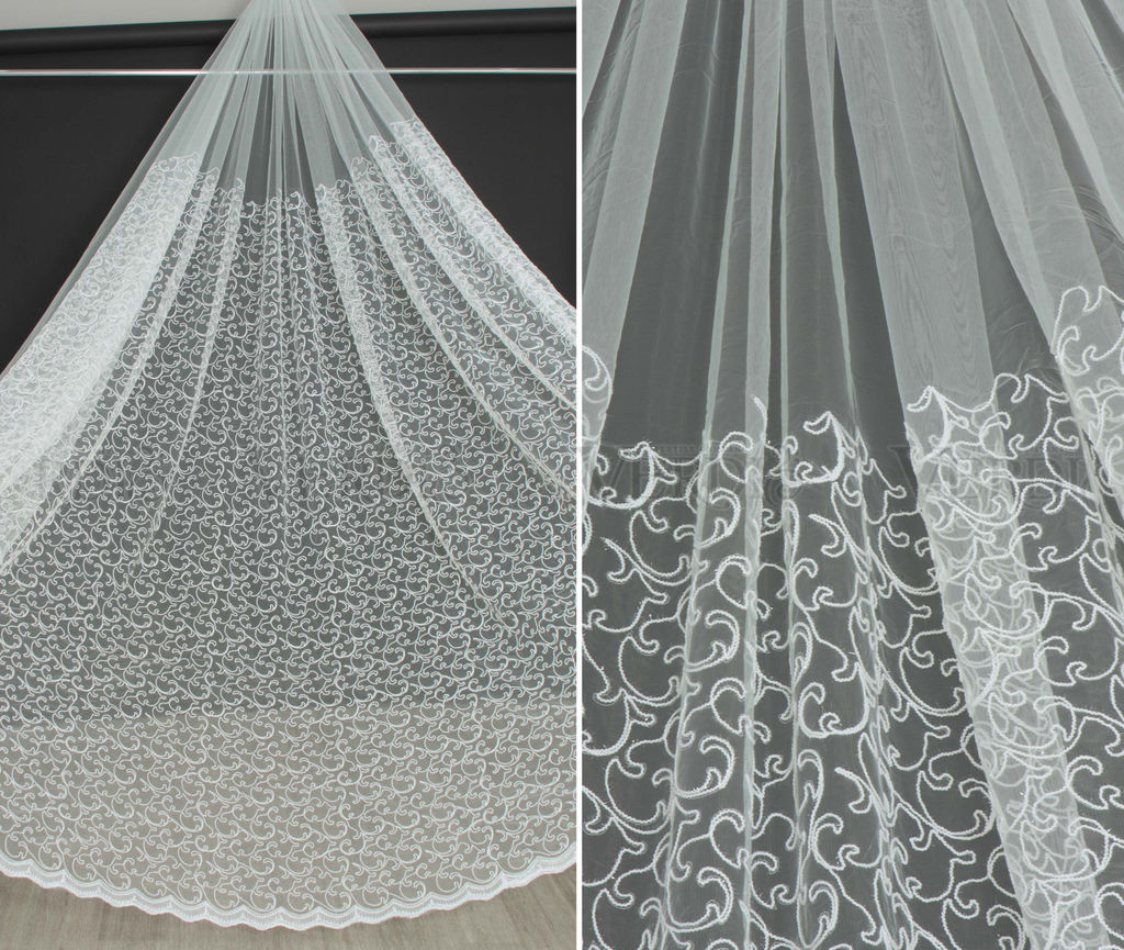 Сетка вышивка с кордовой нитью 169