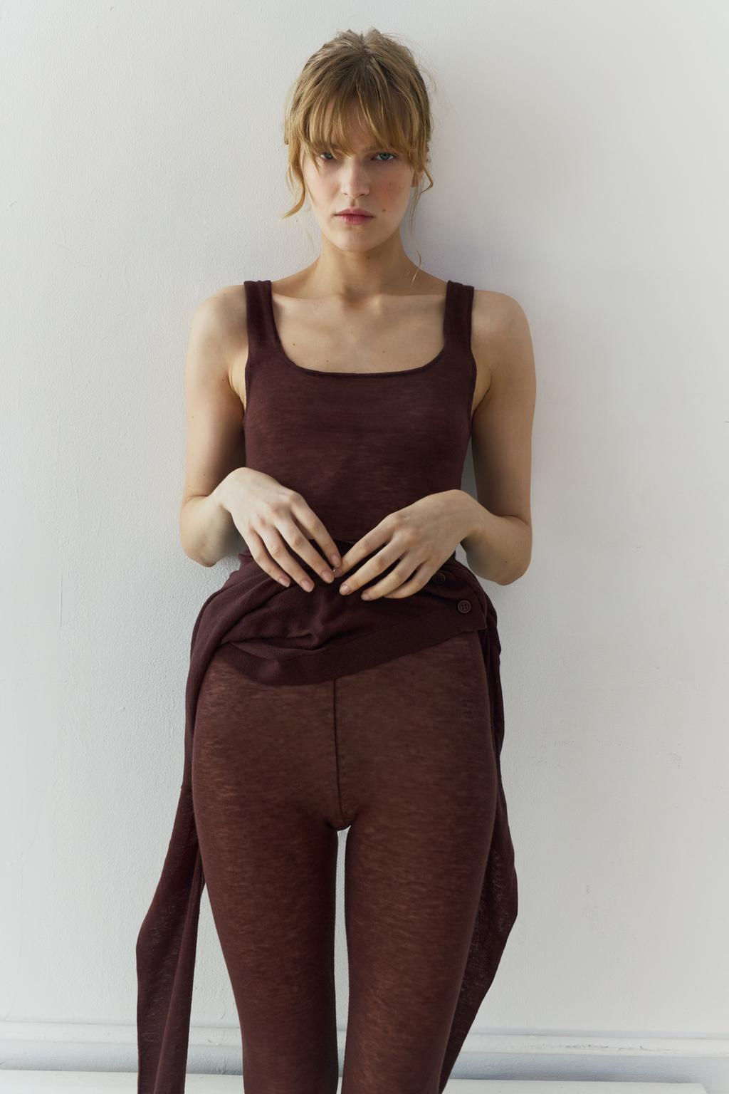 100% WOOL LEGGINGS - Zara фото 29