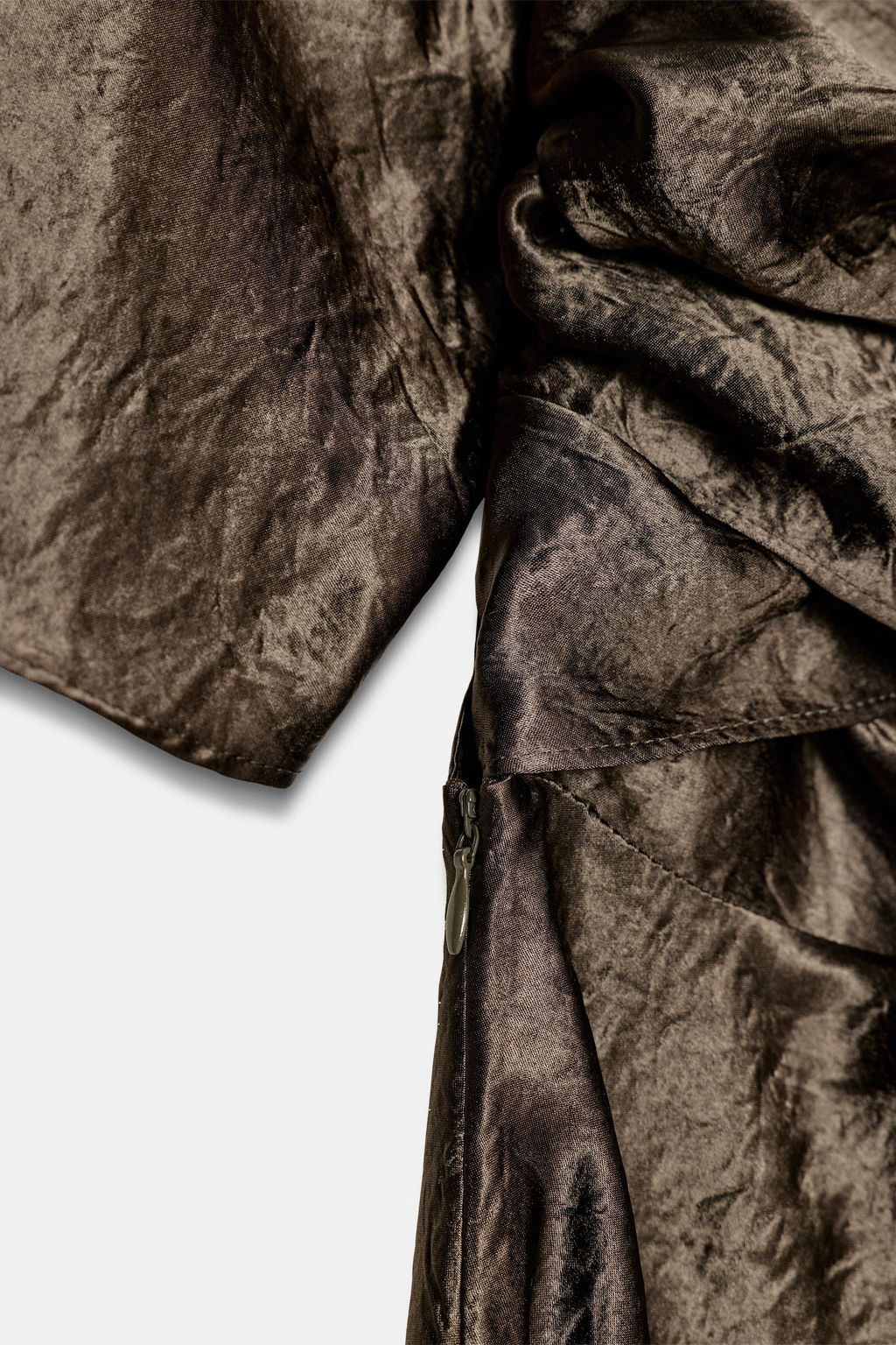 ZW COLLECTION SATIN WRAP DRESS - Zara фото 7