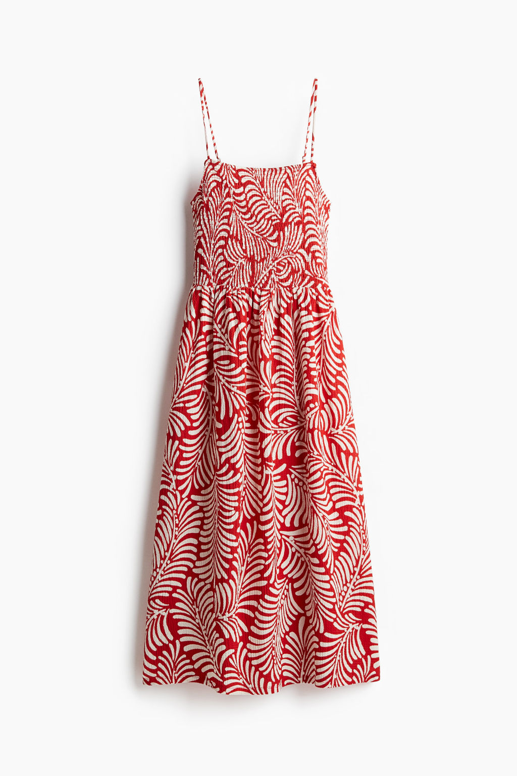 Vestido de tirantes con cuerpo nido de abeja - H&m фото 2