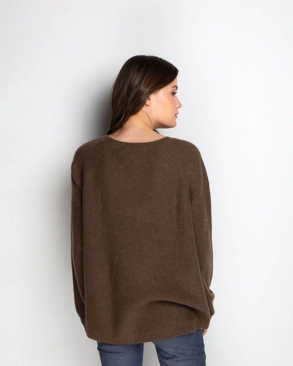 Джемпер из пуха яка 3004 коричневый