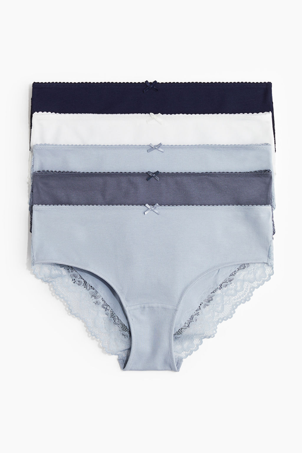 Pack de 5 bragas Hipster de algodon con encaje - H&m фото 4
